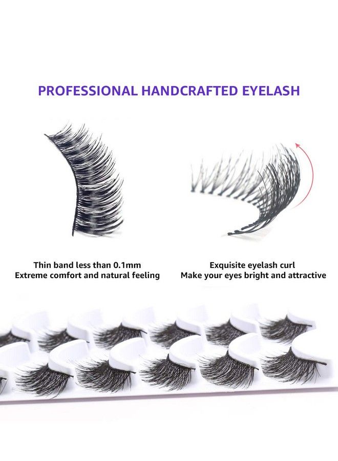 False Eyelashes Variety Pack 60 Pairs Reusable Handmade Fake Eyelashes in 6 Styles Specialized Natural Soft CrissCross Wispies Lashes for Daily Casual Events Daytime Outings and More