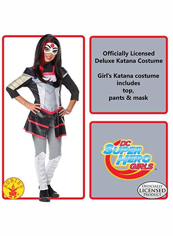 Costume Kids Dc Superhero Girls Deluxe Katana Costume Medium