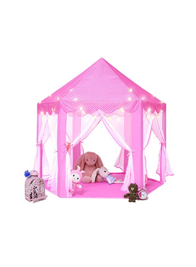 Princess Castle Play Tent With Star String Light 55x53x27.6inch