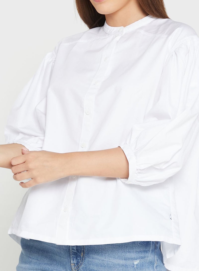 Puff Sleeve Button Down Shirts