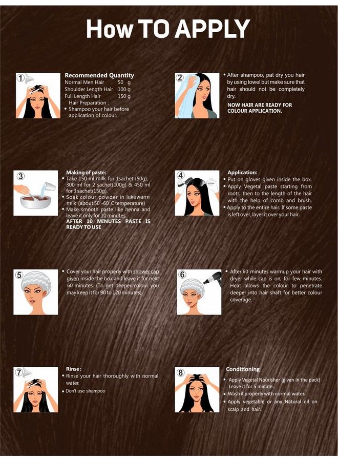 Safe Hair Color Dark Brown 100Gm (Pack Of 2) Certified Organic Chemical And Allergy Free Bio Natural Hair Color With No Ammonia Formula For Men & Women