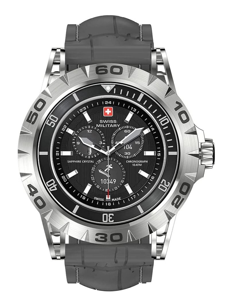 Swiss Military Dom 2 Smartwatch: Receive & Make Calls, Sport Features, Heart Rate/Blood Pressure/Oxygen Level Monitoring, Magnetic Charging,5-7 Days Battery Life Compatible with iOS/Android. – Grey