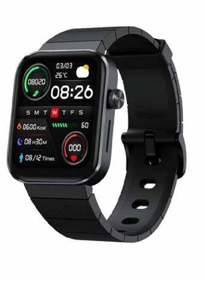 Mibro T1 Smart Watch Bluetooth Call Watch With 1.6-inch AMOLED HD Display Health Tracking & 20 Sport Modes 2 ATM Waterproof Bluetooth 5.0 - Black, Normal