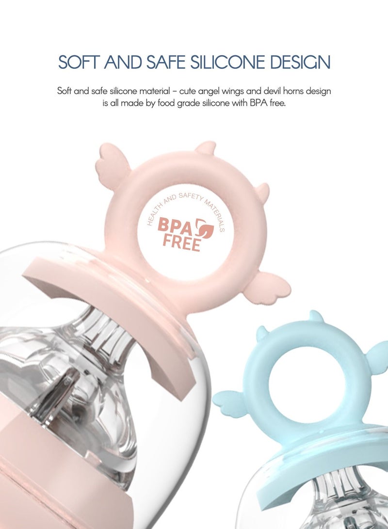 Baby Feeding Bottle - BPA-Free, Anti-Colic Design, Easy Grip, Wide Neck for Easy Cleaning, Durable and Lightweight for Infants and Toddlers (Pink, 180ML)