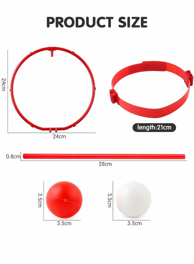 2 Pack Head Hoop Basketball Party Game for Kids and Adults with 40 Balls,Adjustable Headband Hoop Game for Kids,Outdoor Sports Toys