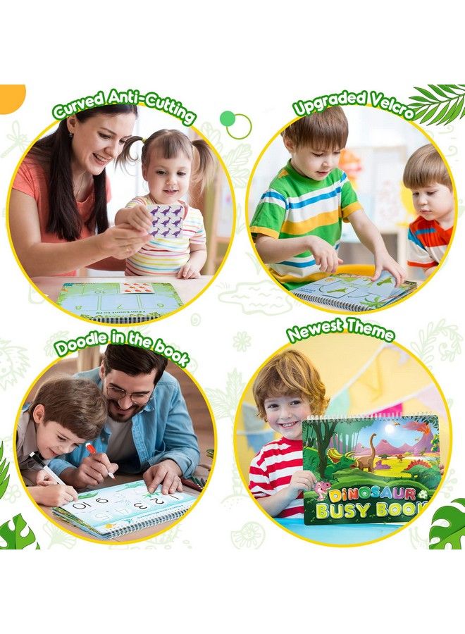 Montessori Toys For Toddlers, Newest Dinosaur Themes Busy Book For Kids Toys Ages 35 Preschool Educational Learning Toys For 35 Year Olds Birthday Easter Gift For 35 Year Olds Boys Girls Quiet Book