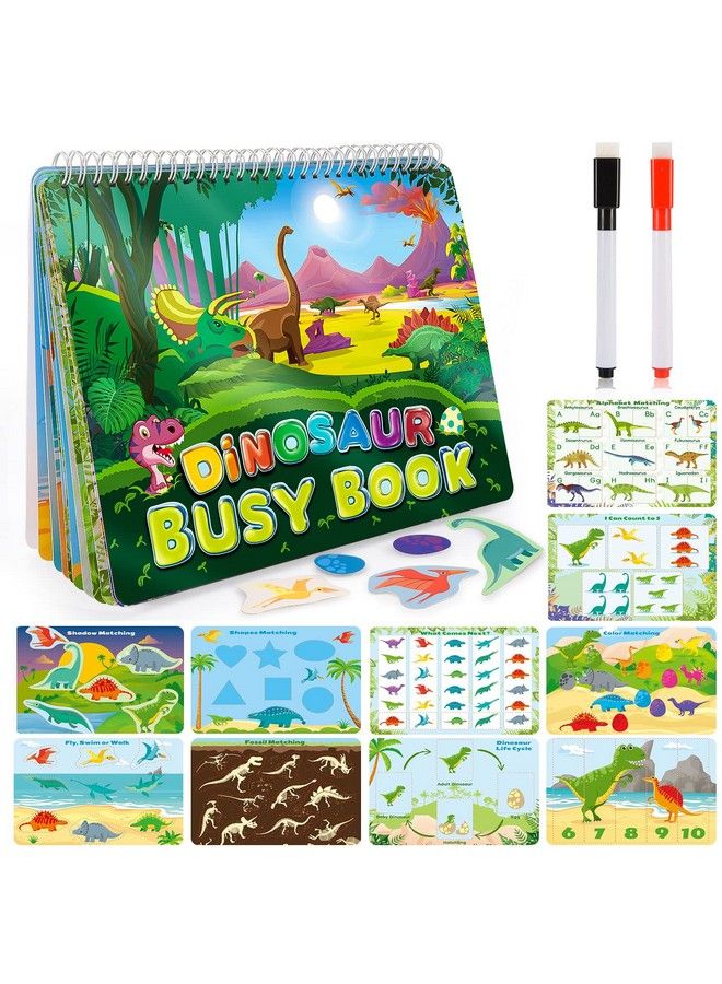 Montessori Toys For Toddlers, Newest Dinosaur Themes Busy Book For Kids Toys Ages 35 Preschool Educational Learning Toys For 35 Year Olds Birthday Easter Gift For 35 Year Olds Boys Girls Quiet Book