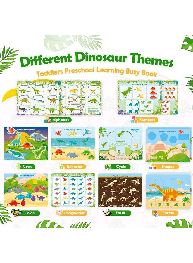 Montessori Toys For Toddlers, Newest Dinosaur Themes Busy Book For Kids Toys Ages 35 Preschool Educational Learning Toys For 35 Year Olds Birthday Easter Gift For 35 Year Olds Boys Girls Quiet Book