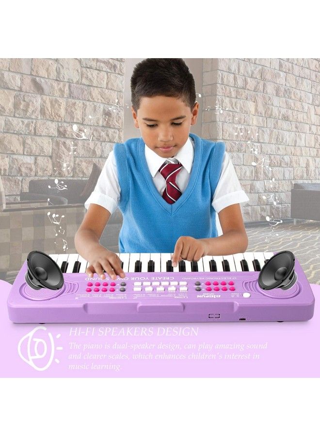 Kid Keyboard Piano 37 Keys Keyboard Piano Kids Multifunction Music Educational Instrument Toy Keyboard Piano For 3, 4, 5, 6, 7, 8 Girls And Boys (Purple)