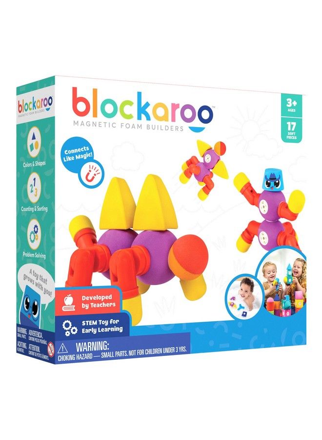 Magnetic Foam Building Blocks Stem Preschool Toys For Children, Toddlers, Boys And Girls, The Ultimate Bath Toy Critter Set