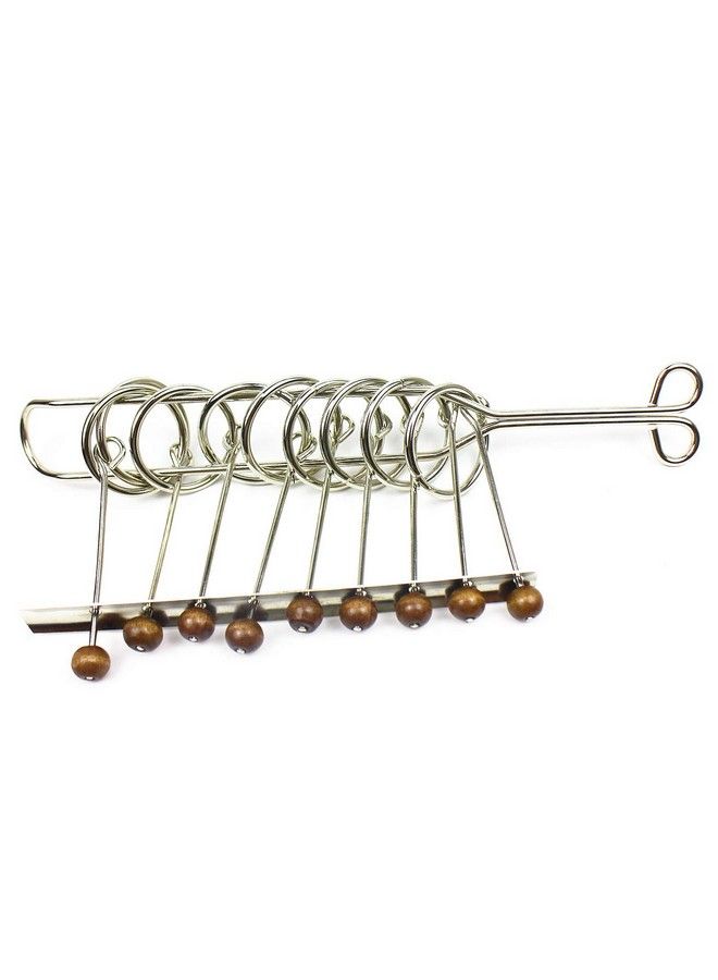 Traditional Brain Teaser, Classical Metal Chinese 9 Linked Rings Puzzle,Comes With Instruction