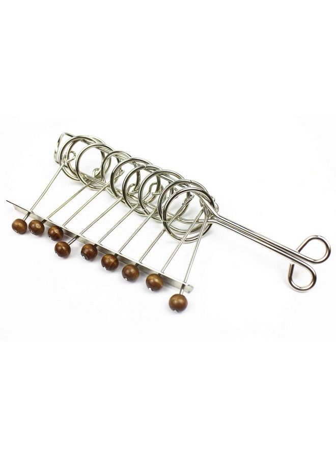 Traditional Brain Teaser, Classical Metal Chinese 9 Linked Rings Puzzle,Comes With Instruction