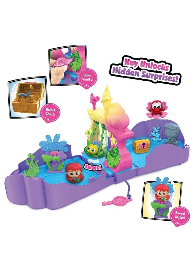 Beyond The Door Ariel’S Grotto Playset, Includes 3 Exclusive Disney The Little Mermaid Figures, 8 Accessories, And 1 Key, By Just Play