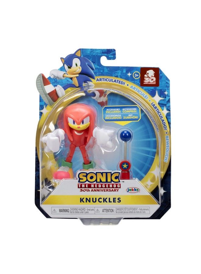 4Inch Action Figure Modern Knuckles With Blue Checkpoint Collectible Toy