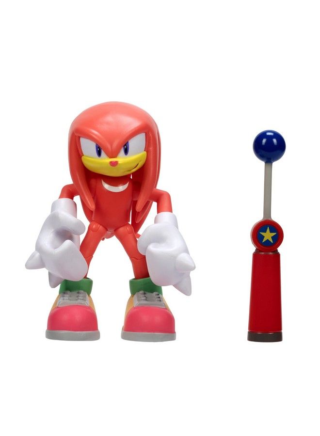 4Inch Action Figure Modern Knuckles With Blue Checkpoint Collectible Toy