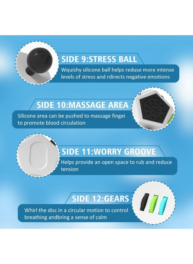 Fidget Dodecagon Easter Basket Stuffers 12Side Fidget Cube Relieves Stress And Anxiety Anti Depression Cube For Children And Adults With Autism (A2 White)