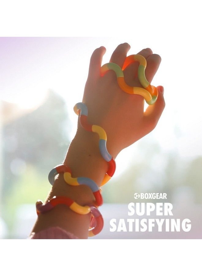 6Pc Multicolored Fidget Toys For Kids, Boys, Girls, Adults Best Sensory Items For Autism, Relaxation, Stress, Decompression Squeeze, Twist, Chain Spinner Alternative Gift