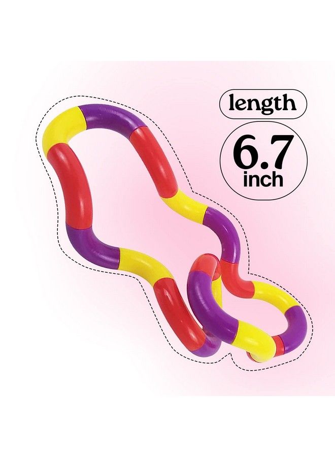 6Pc Multicolored Fidget Toys For Kids, Boys, Girls, Adults Best Sensory Items For Autism, Relaxation, Stress, Decompression Squeeze, Twist, Chain Spinner Alternative Gift