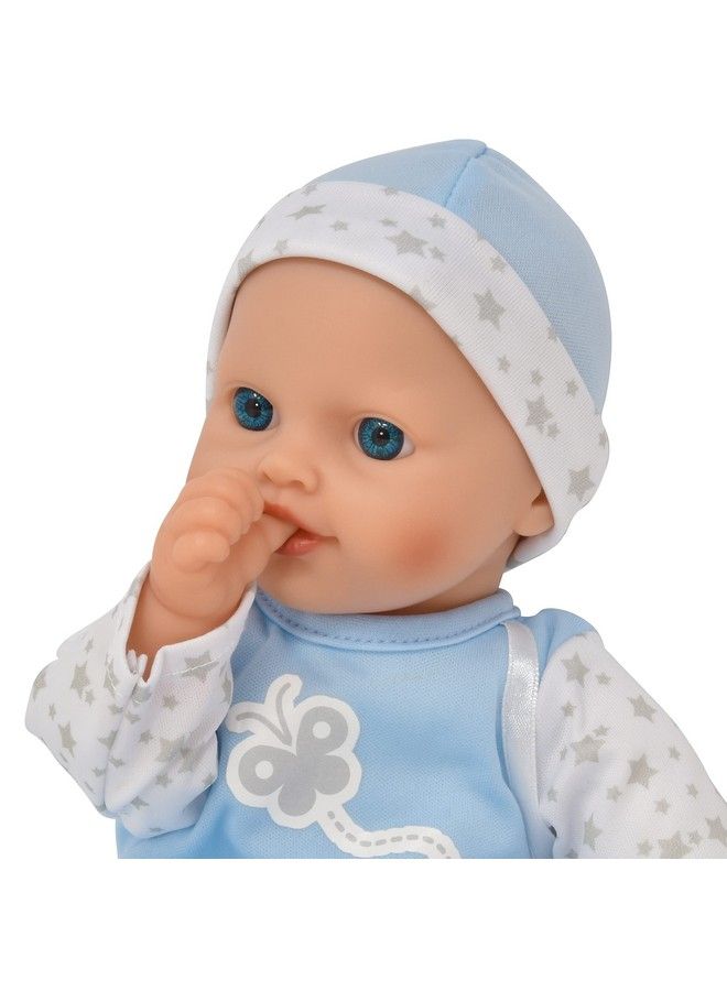 Baby Boy Doll For Toddlers 12 Inch Soft Body Baby Doll In Gift Box, Baby Doll With Pacifier, Blanket And Blue Clothes