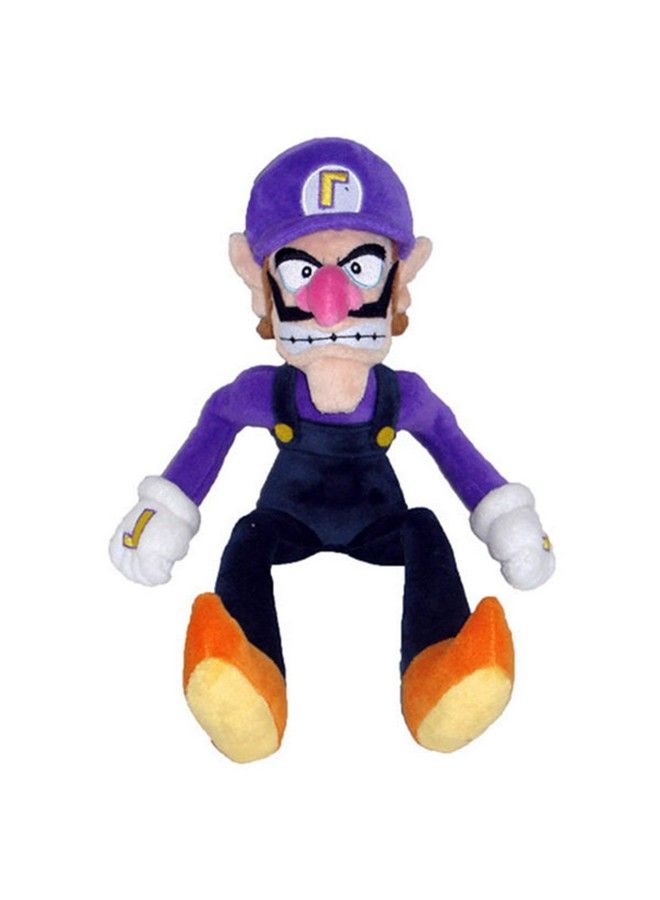 Super Mario All Star Collection 1422 Waluigi Stuffed Plush, 12.5