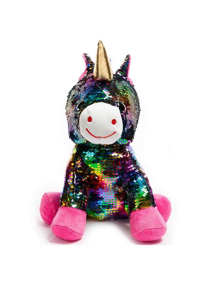 Sequins Unicorn Stuffed Animal Toy Reversible Rainbow Sequins Unicorn Gift For Kids 12 Inches