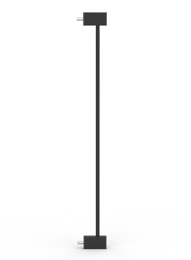 Wooden Safety Gate With T 7Cm Black Extension - Natural Wood