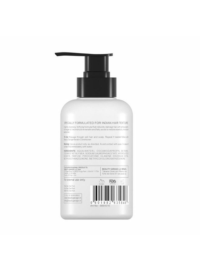 Keratin Sulfate Free Paraben Free Moisturizing Smooth Daily Shampoo 300Ml