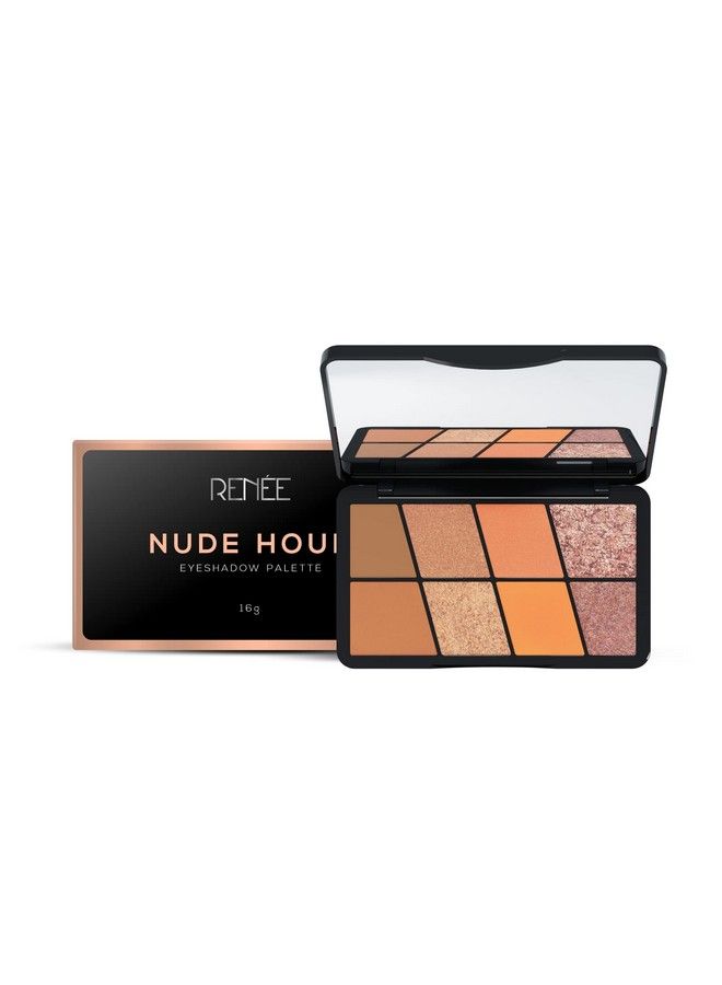 Eyeshadow Palette Long Lasting High Pigmented Multicolor Eye Makeup With Mattes & Shimmers Nude Hour 16Gm