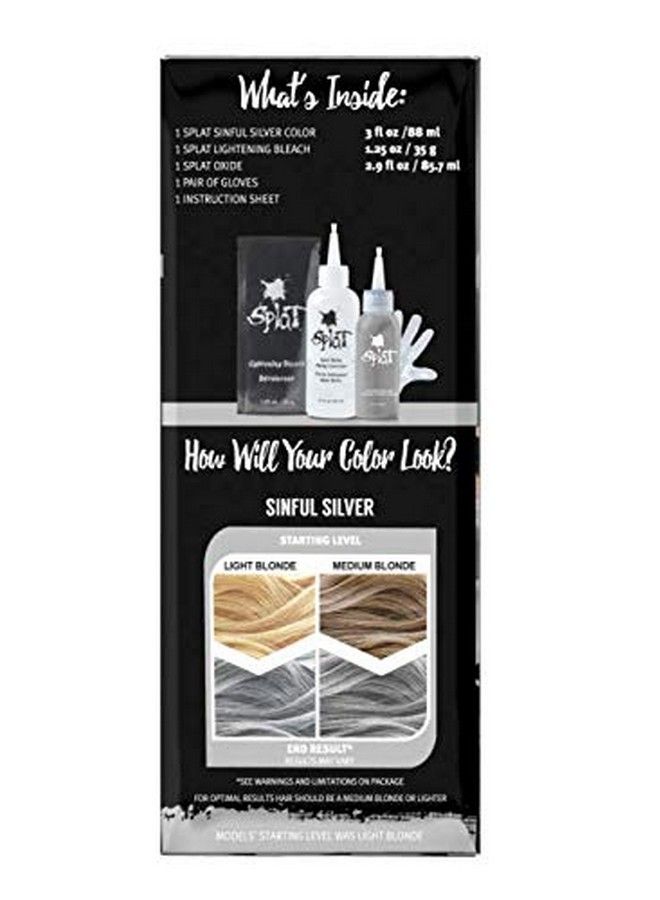 | Sinful Silver | Complete Silver Hair Dye Kit | Semipermanent | Long Lasting | Vegan And Crueltyfree