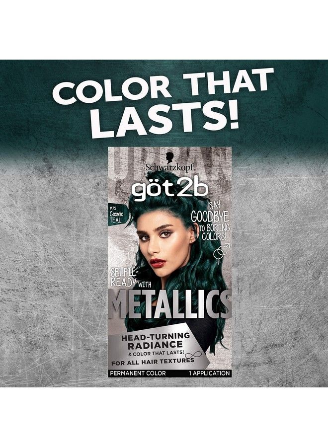 Schwarzkopf Got2B Metallics Permanent Hair Color M75 Cosmic Teal