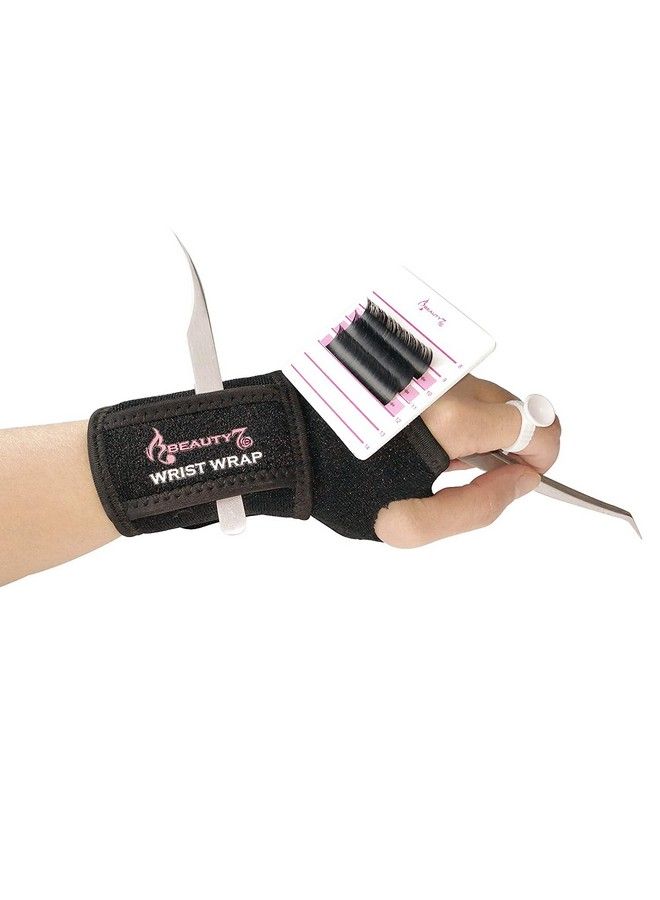 Eyelash Extension Holder Kit Plate Eyelashes Hand Stand Lash Organizer Pallet Base Tray With Adjustable Wrist Wrap Tweezer Professional Individual False Lashes