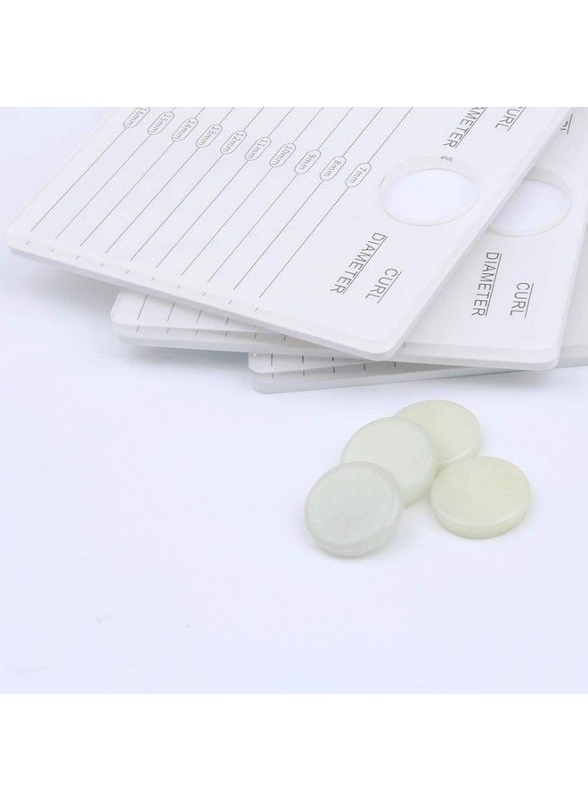 2In1 Eyelash Extensions Adhesive Glue Pallet Holder With Jade Stone Acrylic Lash Tile Hand Plate Lash Pallet White Lash Tray Holder Display