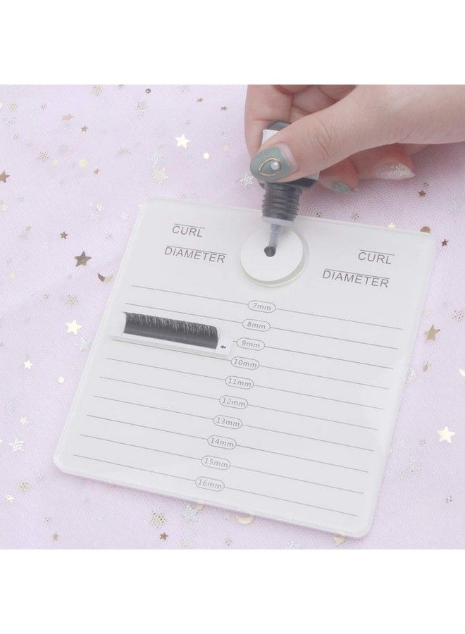 2In1 Eyelash Extensions Adhesive Glue Pallet Holder With Jade Stone Acrylic Lash Tile Hand Plate Lash Pallet White Lash Tray Holder Display