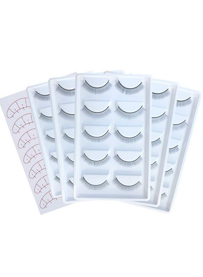 Obeya 25 Pairs Practice Lashes For Lash Extensions On Mannequin Head Or Make Own Lashes Training Lashes Mimic Natural Lashes Self Adhesive 8Mm Practice Eyelash Strips Gift 10 Pairs Lash Mapping