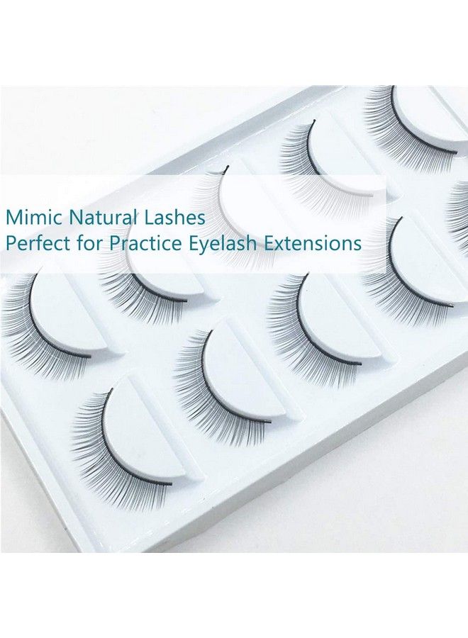 Obeya 25 Pairs Practice Lashes For Lash Extensions On Mannequin Head Or Make Own Lashes Training Lashes Mimic Natural Lashes Self Adhesive 8Mm Practice Eyelash Strips Gift 10 Pairs Lash Mapping