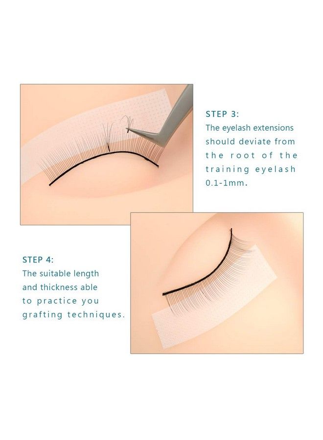 Obeya 25 Pairs Practice Lashes For Lash Extensions On Mannequin Head Or Make Own Lashes Training Lashes Mimic Natural Lashes Self Adhesive 8Mm Practice Eyelash Strips Gift 10 Pairs Lash Mapping