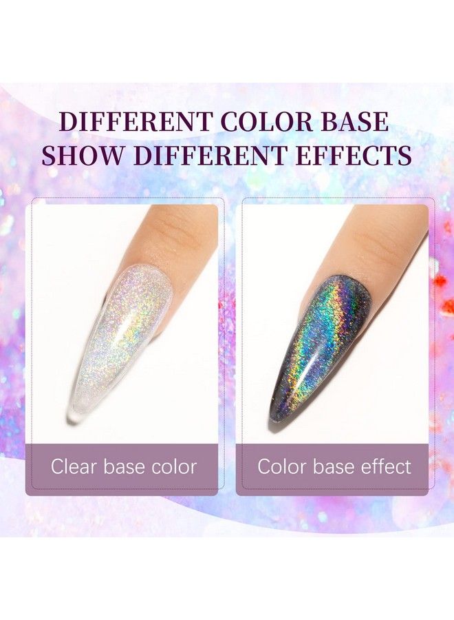 Universal Rainbow Cat Eye Gel Polish Holographic 9D Cat Eye Nail Polish Sparkle Nail Gel Polish With Magnetic Stick Varnish Nail Art Nail Salon Manicure 1 Bottle 10Ml(0.33Fl.Oz)