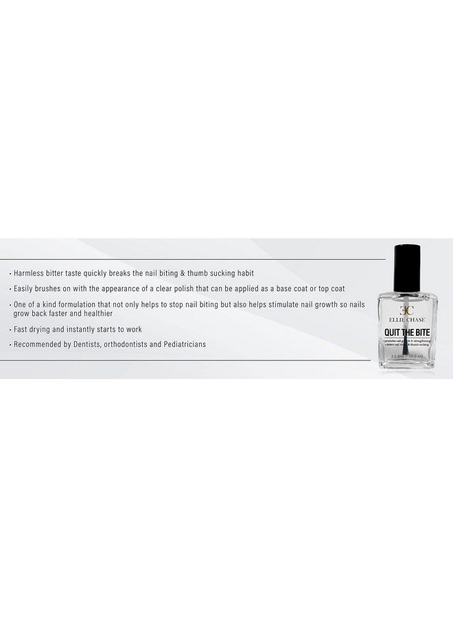 Stop Nail Biting Deterrent Treatment Polish Extra Bitter Taste 0.5 Oz | Stop Putting Fingers In Your Mouth | Safe For Adults & Kids | Helps Nail Growth Made In Usa | Dbp Free Tphp Free