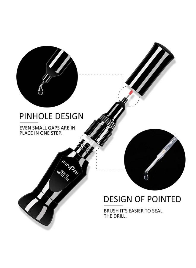 2 Pcs Nail Rhinestone Glue Nail Glue Pen Resin Polishing Agentadhesive Resin Crystal Polish Decor Adhesive Decoration Gem Crystal Diamond Jewelry Need Lights 10Ml