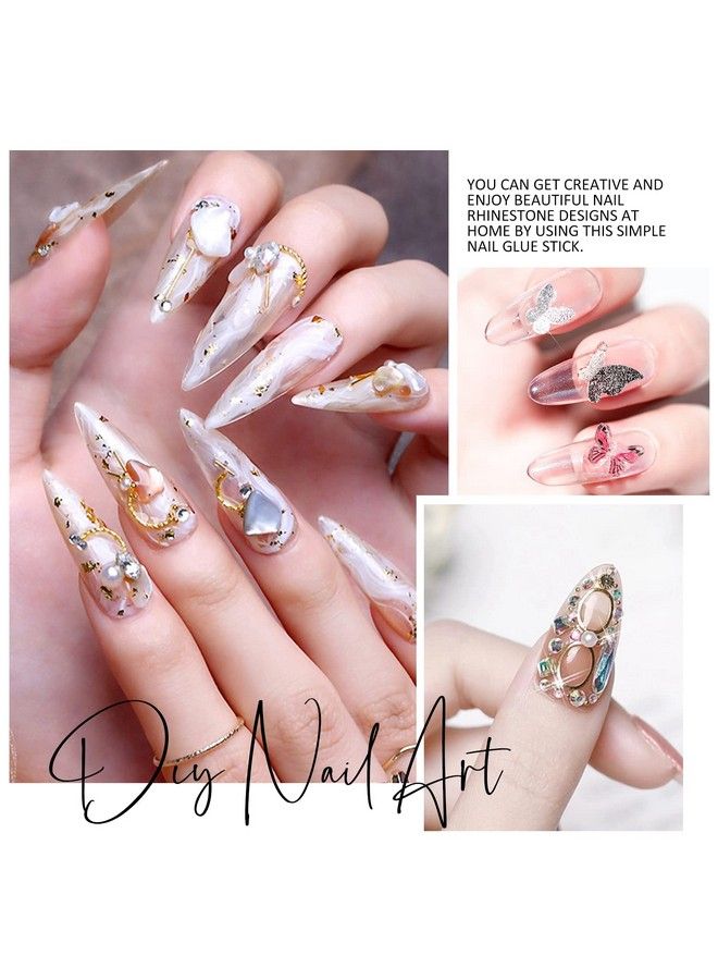 2 Pcs Nail Rhinestone Glue Nail Glue Pen Resin Polishing Agentadhesive Resin Crystal Polish Decor Adhesive Decoration Gem Crystal Diamond Jewelry Need Lights 10Ml