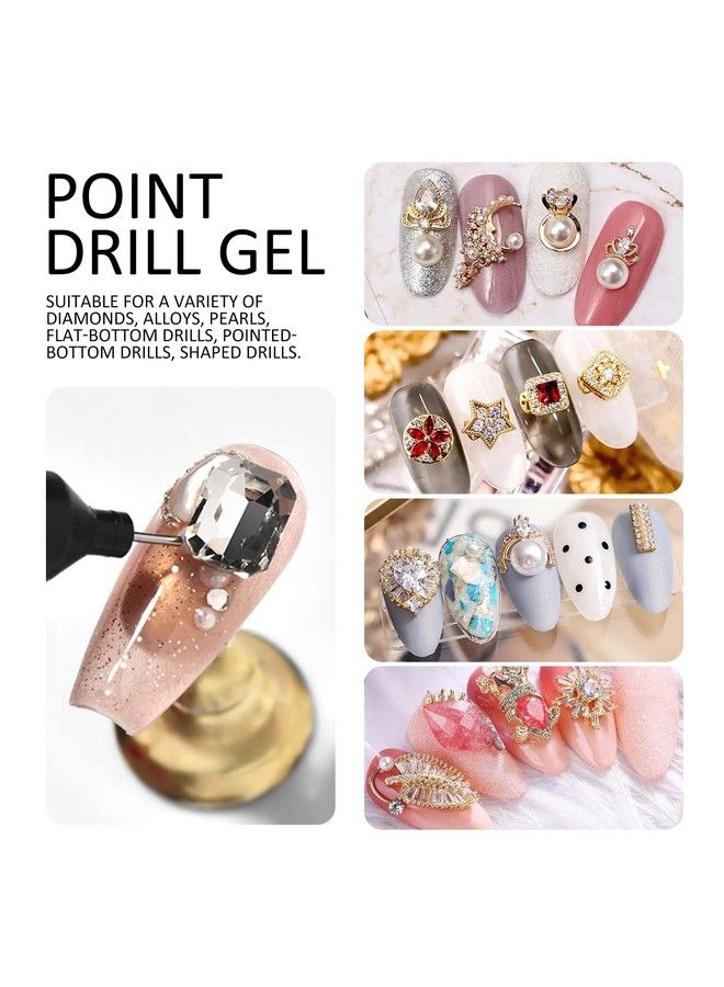 2 Pcs Nail Rhinestone Glue Nail Glue Pen Resin Polishing Agentadhesive Resin Crystal Polish Decor Adhesive Decoration Gem Crystal Diamond Jewelry Need Lights 10Ml