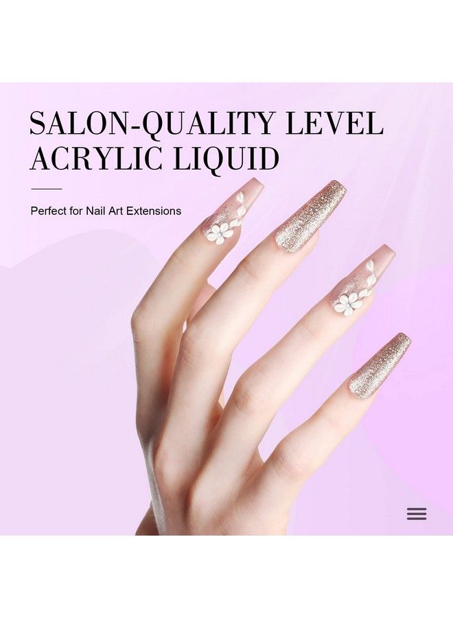 Acrylic Liquid 16.91Oz/500Ml Acrylic Liquid For Acrylic Powder Large Capacity Low Odor For Nail Extension & Carving Home Diy Nail Salon Use