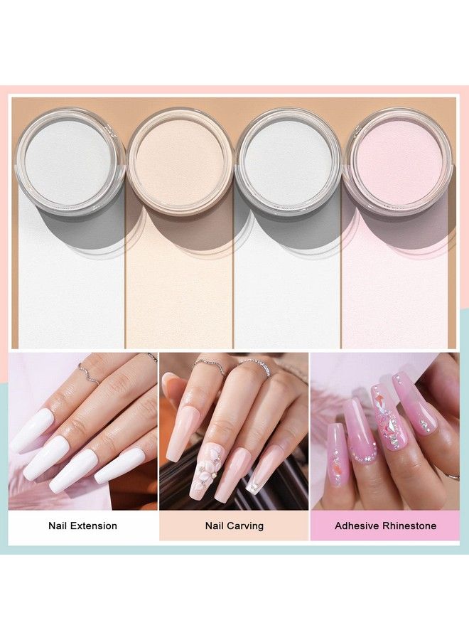 Acrylic Powder Set 4 Colors Acrylic Nail Powder Professional Polymer Colored Acrylic Nail Powder For Acrylic Nail Extension Carving