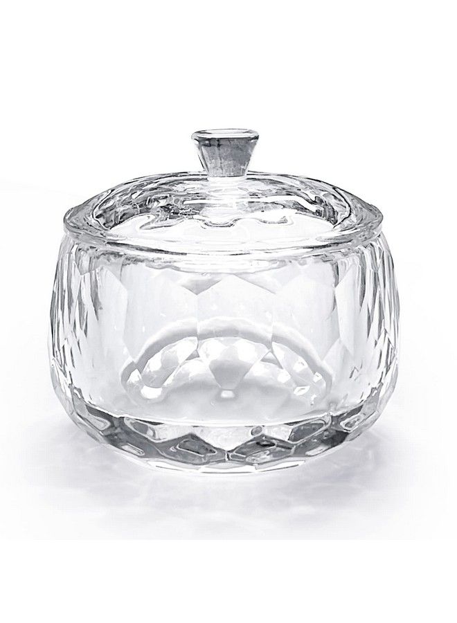 Round Crystal Clear Acrylic Liquid Powder Glass Dappen Dish Glass Cup W Cap Lid Bowl For Acrylic Nail Art Transparent Kit Hjnapb013