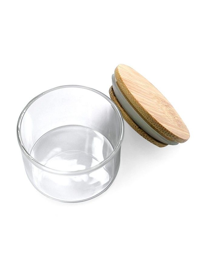 Acrylic Liquid Powder Glass Dappen Dish Glass Cup W Lock Bamboo Cap Lid Bowl For Acrylic Nail Art Kit Hjnapb026