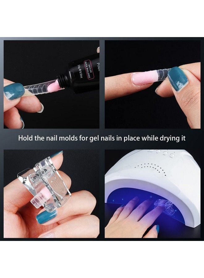 10Pcs Nail Tip Clips Nail Extension Gel Quick Building Nail Tips Clip For Nail Kit False Nail Tips And Dual Forms Manicure Nail Art Tools