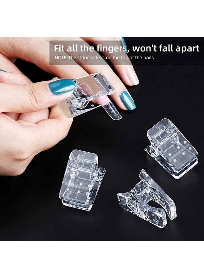 10Pcs Nail Tip Clips Nail Extension Gel Quick Building Nail Tips Clip For Nail Kit False Nail Tips And Dual Forms Manicure Nail Art Tools