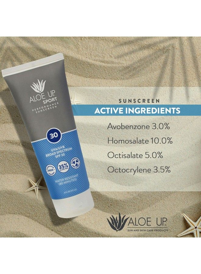 Sport Collection Spf 30 Sunscreen Unscented Sunscreen Protects From Uv With Aloe/Quickdrying Nongreasy Lotion Safe For Face Or Body/Reef Safe Made In Usa / 6 Oz