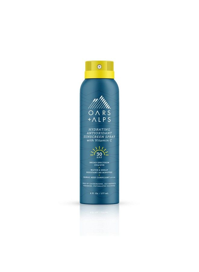 Hydrating Spf 30 Sunscreen Spray Skin Care Infused With Vitamin C And Antioxidants Water And Sweat Resistant 6 Oz 1 Pack