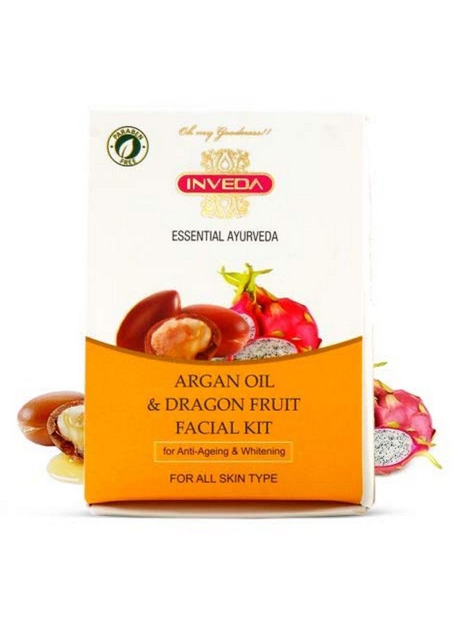 Antiageing And Whitening Fruit Facial Kit Helps To Remove Fine Lines Wrinkles With Argan Oil & Dragon Fruit For Purified Clear & Radiant Skin 475Ml